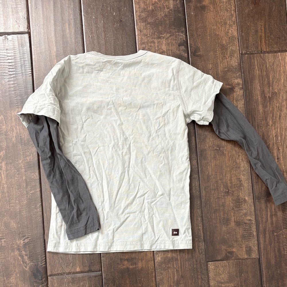 TEA COLLECTION Size 6 Boy Bundle Gray Crewneck, long sleeves, T shirt Dinosaurs - Picture 9 of 11